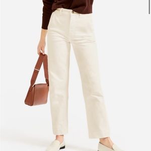 Everlane Straight-Leg Crop Pant in Sandstone